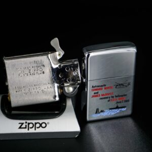 Zippo Xưa 1969 – Astronauts Edward White and James McDivitt Recovery by Helicopter of Uss Wasp June 7, 1965 7
