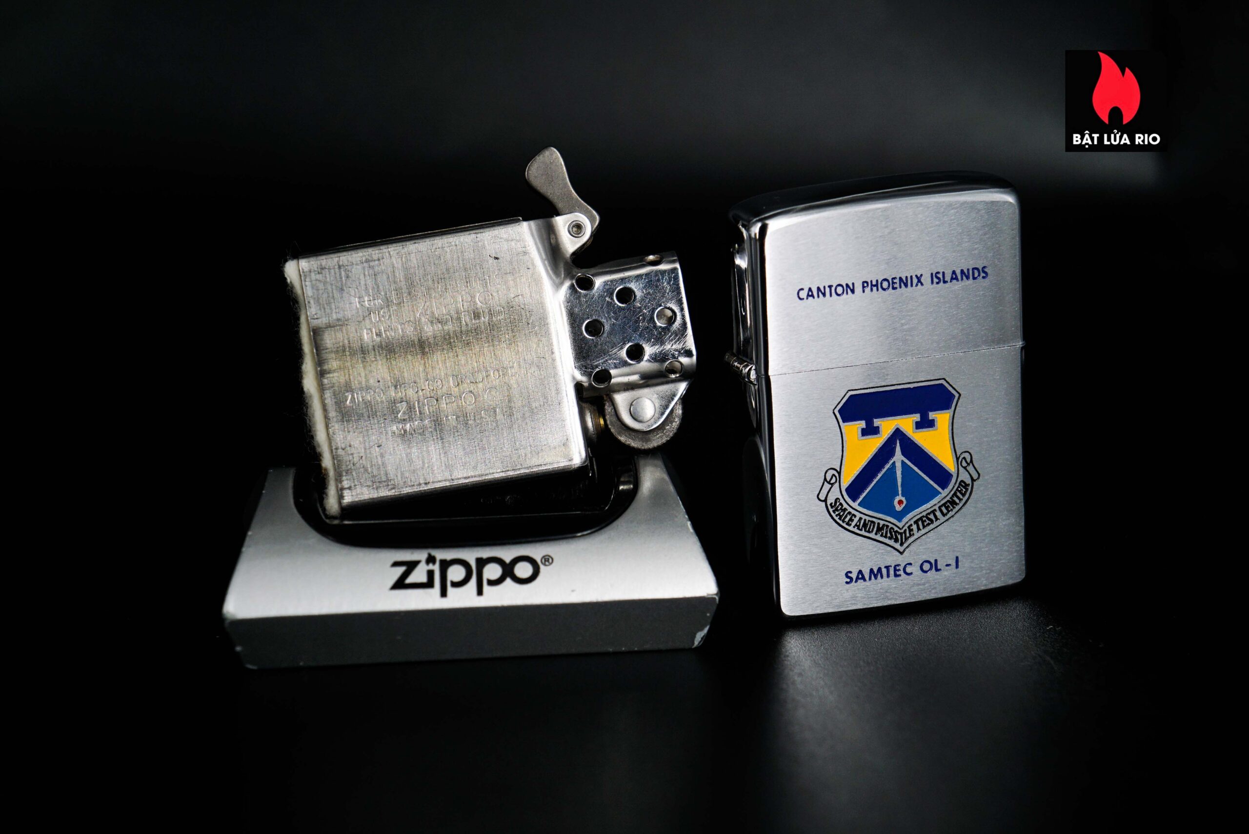 Zippo Xưa 1971 – Space And Misslle Test Center – Canton Phoenix Islands Samtec OL-I 23 Zippo Xưa 1971 – Space And Misslle Test Center 10