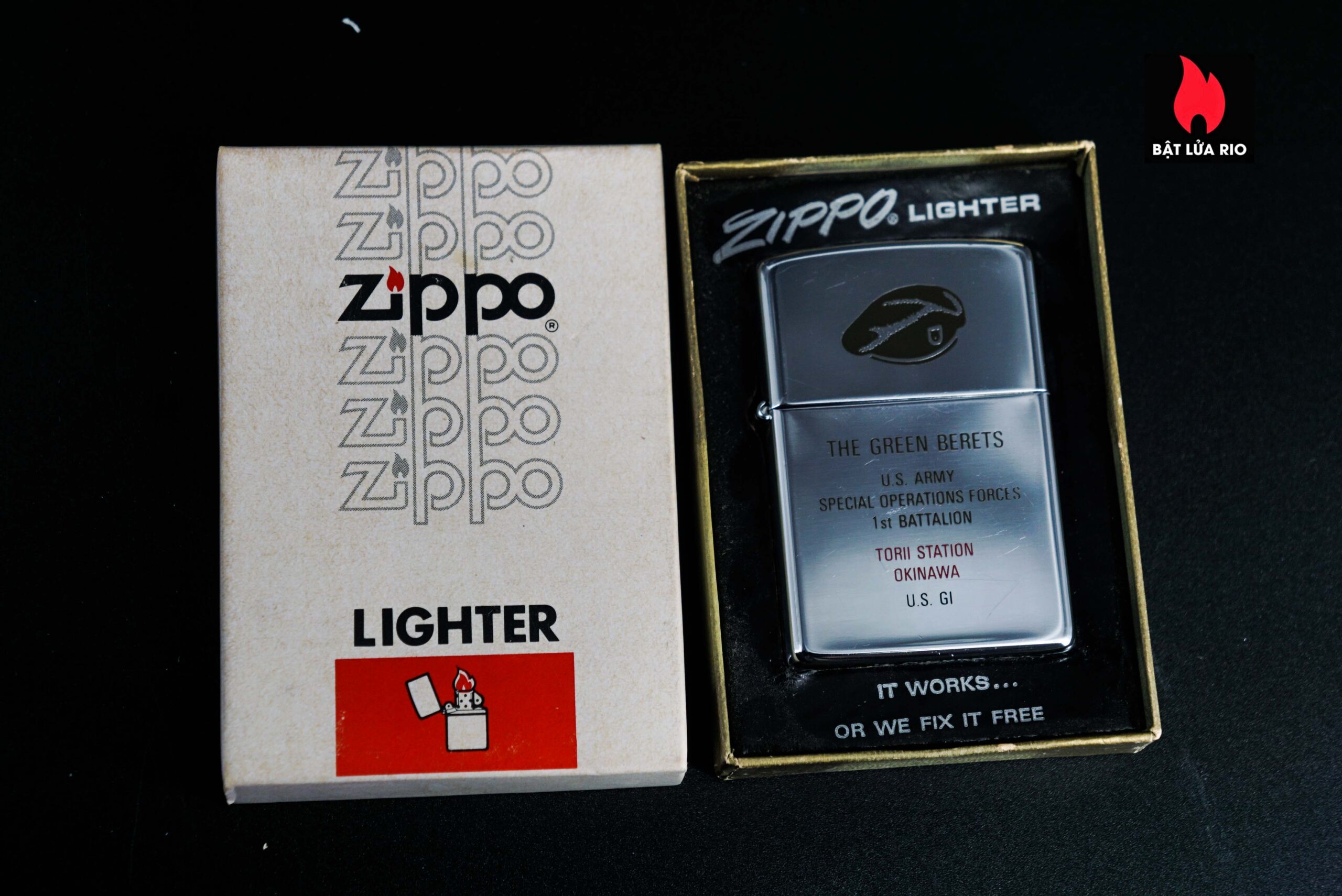 Zippo Xưa 1984 – The Green Berets - Us Army Special Operations Forces 1st Battalion 35 Zippo Xưa 1984 – The Green Berets - Us Army Special Operations Forces 1st Battalion 1
