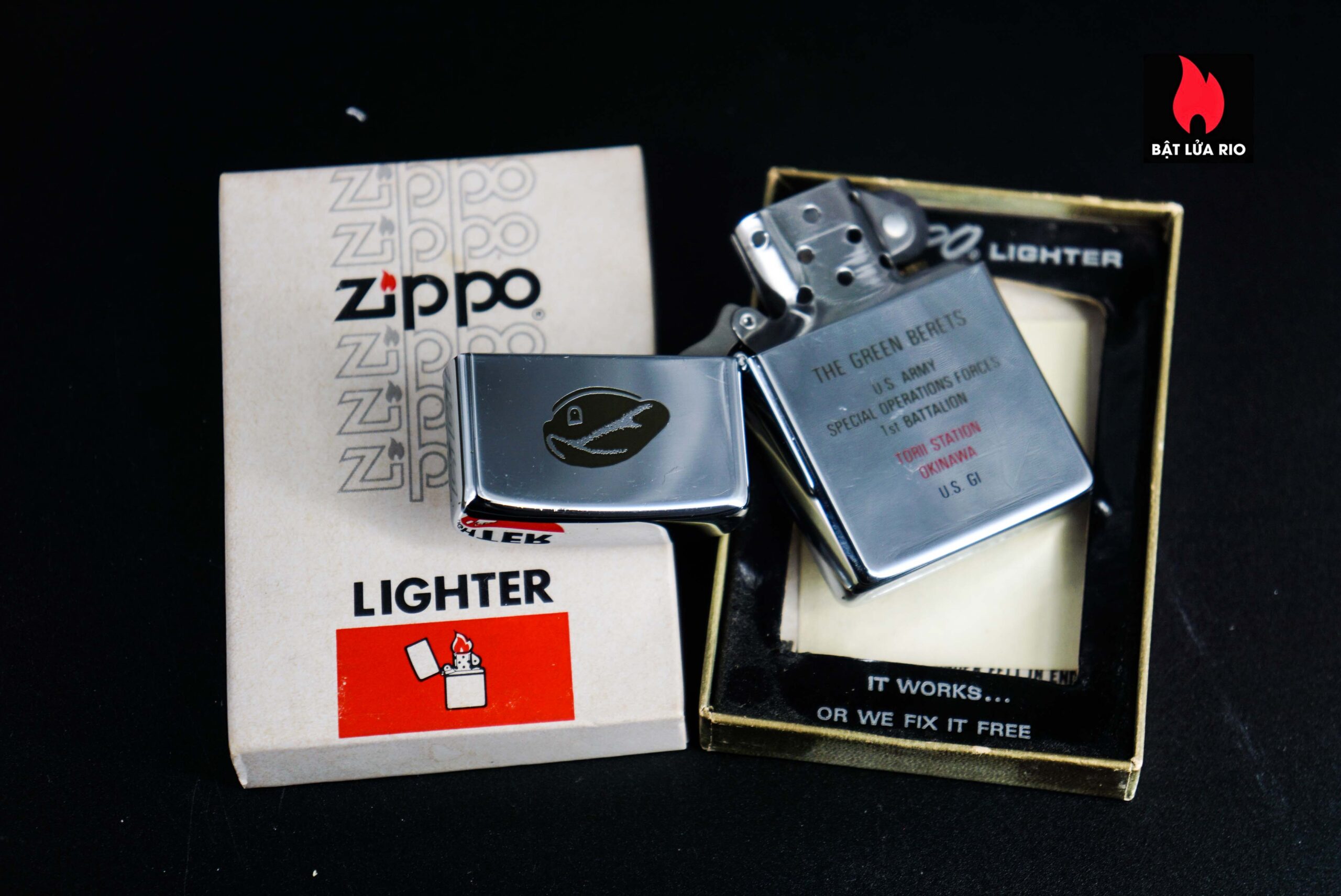 Zippo Xưa 1984 – The Green Berets - Us Army Special Operations Forces 1st Battalion 33 Zippo Xưa 1984 – The Green Berets - Us Army Special Operations Forces 1st Battalion 3