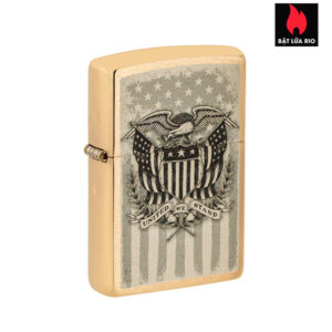 Zippo 46230 - Zippo American Crest Brushed Brass