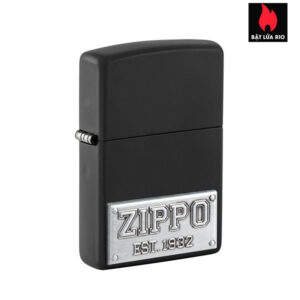 Zippo 48689 - Zippo License Plate Emblem Black Matte