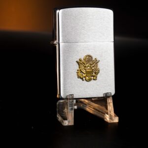 Zippo La Mã 1989 – U.S Army – Brushed Chrome – Lục quân Hoa Kỳ