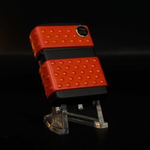 Zippo La Mã 1999 – Black Matte Red Zip Guard Lighter (218RP)