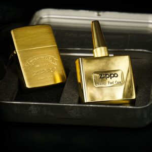 Zippo Set – Zippo La Mã 1993 – World Famous – Gold Plate