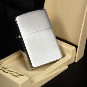 Zippo Xưa 1982 – Plain – Trơn 2 mặt – Brushed Chrome 2
