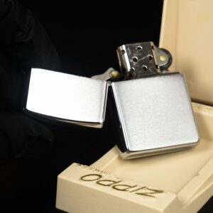Zippo Xưa 1982 – Plain – Trơn 2 mặt – Brushed Chrome 3