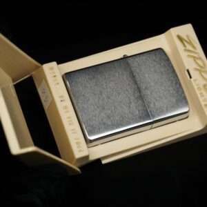 Zippo Xưa 1982 – Plain – Trơn 2 mặt – Brushed Chrome - New 2