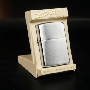 Zippo Xưa 1983 – Plain – Trơn 2 mặt – Brushed Chrome - New 3