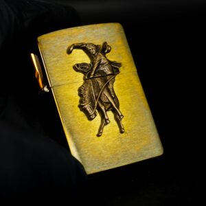 Zippo La Mã 1993 – Đồng Nguyên Khối – Marlboro Wild West – Không Khắc 11