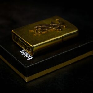 Zippo La Mã 1993 – Đồng Nguyên Khối – Marlboro Wild West – Không Khắc 3