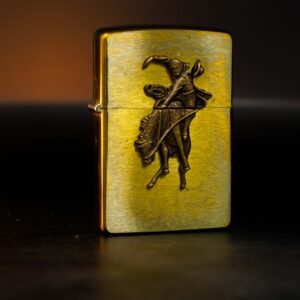 Zippo La Mã 1993 – Đồng Nguyên Khối – Marlboro Wild West – Không Khắc 8