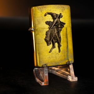 Zippo La Mã 1993 – Marlboro Wild West – Không Khắc – Đồng Nguyên Khối