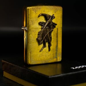 Zippo La Mã 1993 – Marlboro Wild West – Không Khắc – Đồng Nguyên Khối 4