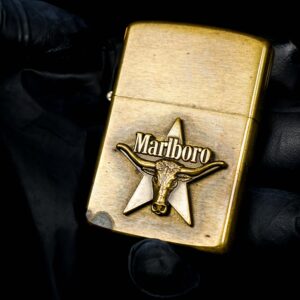 Zippo La Mã 1988 – Đồng Nguyên Khối – Marlboro Longhorns 12
