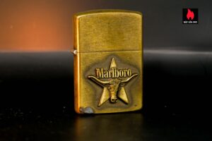 Zippo La Mã 1988 – Đồng Nguyên Khối – Marlboro Longhorns