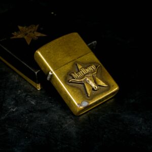 Zippo La Mã 1988 – Đồng Nguyên Khối – Marlboro Longhorns 8