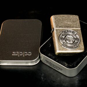 Zippo La Mã 1998 – Antique Silver Plate – Camel 85th Anniversary Emblem 1