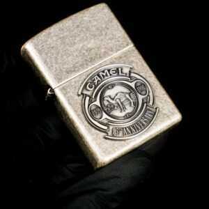 Zippo La Mã 1998 – Antique Silver Plate – Camel 85th Anniversary Emblem 11