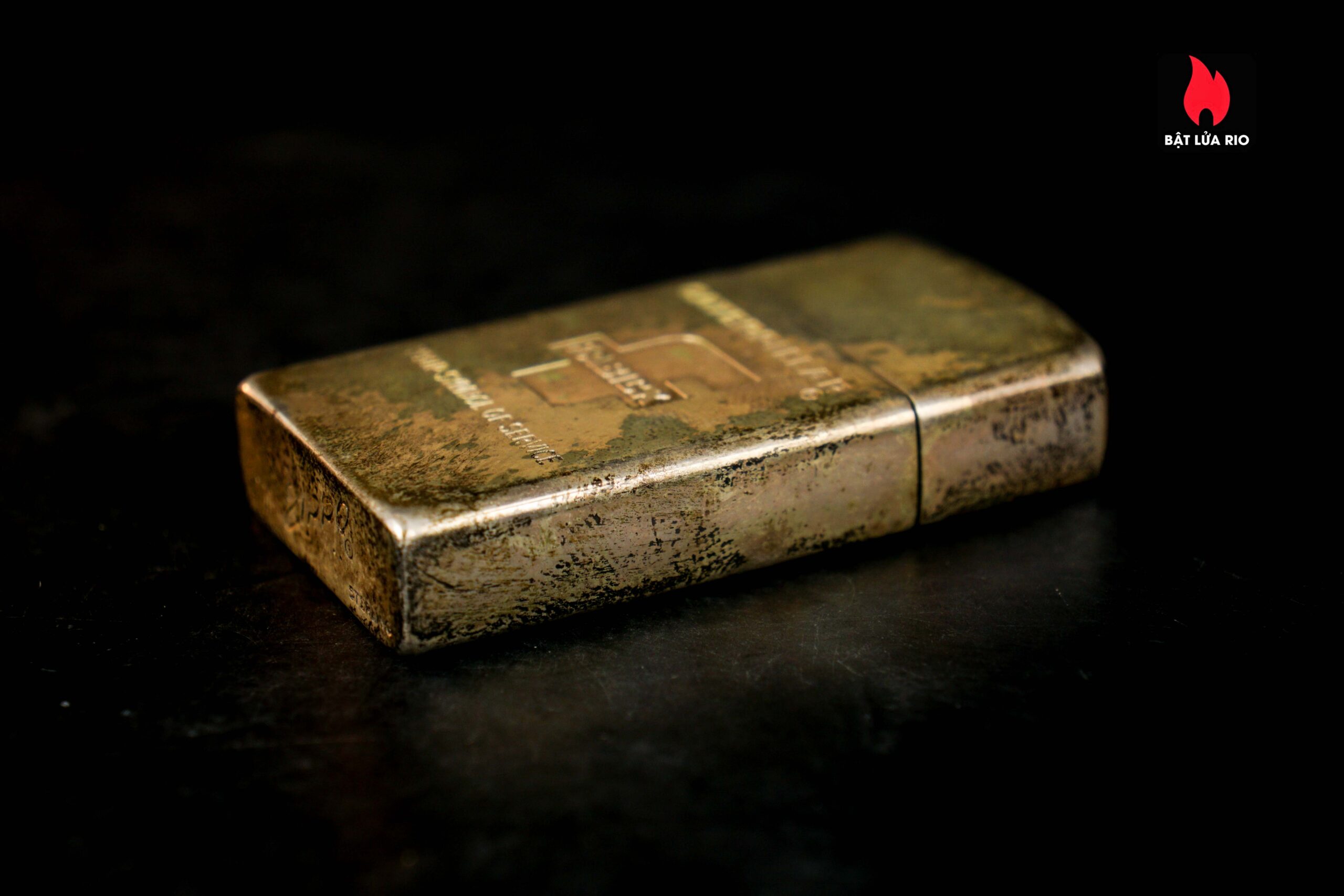 Zippo Slim Xưa 1960 – Sterling Silver – Bạc Nguyên Khối – Caterpillar Fabick 10 years 10