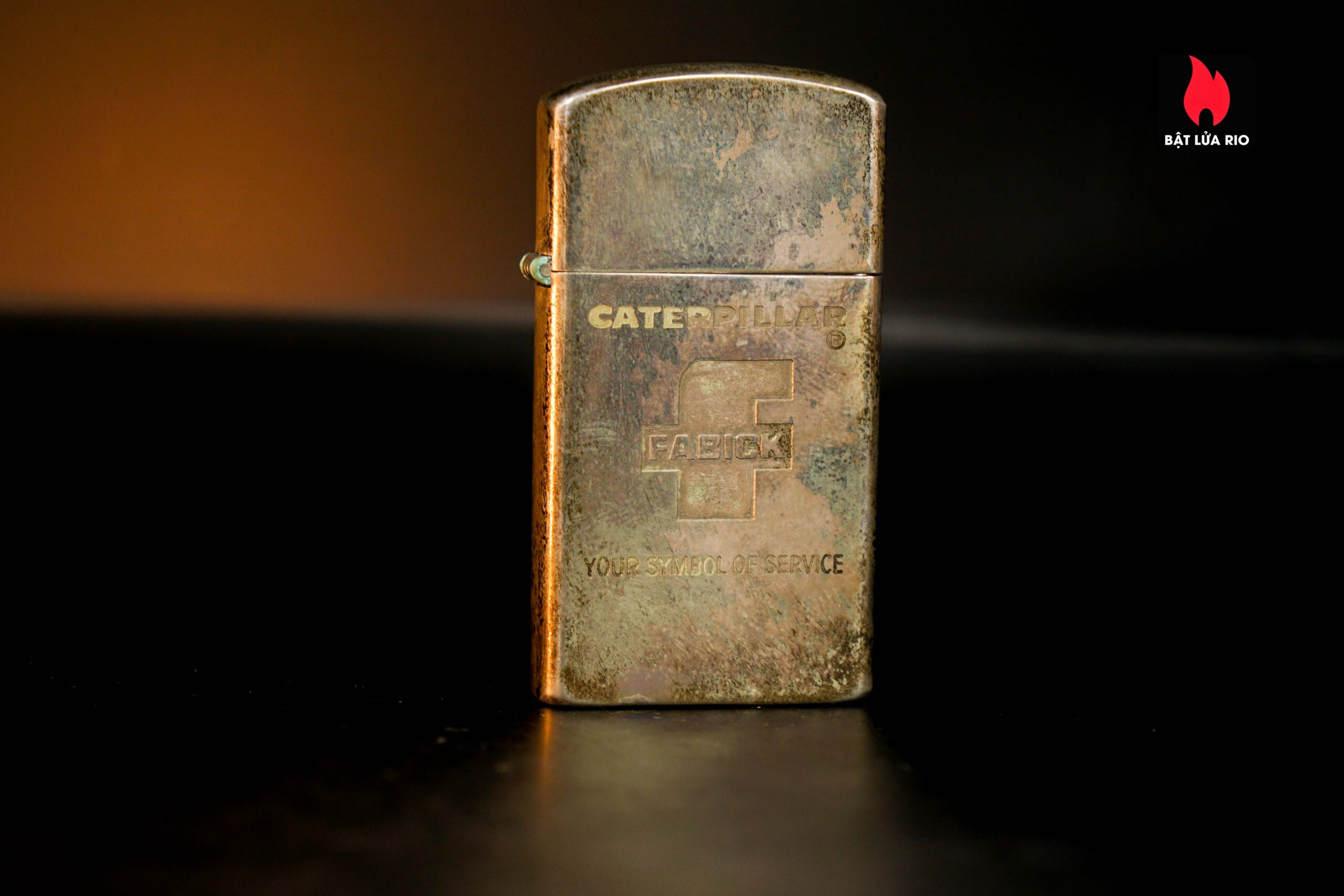 Zippo Slim Xưa 1960 – Sterling Silver – Bạc Nguyên Khối – Caterpillar Fabick 10 years 14