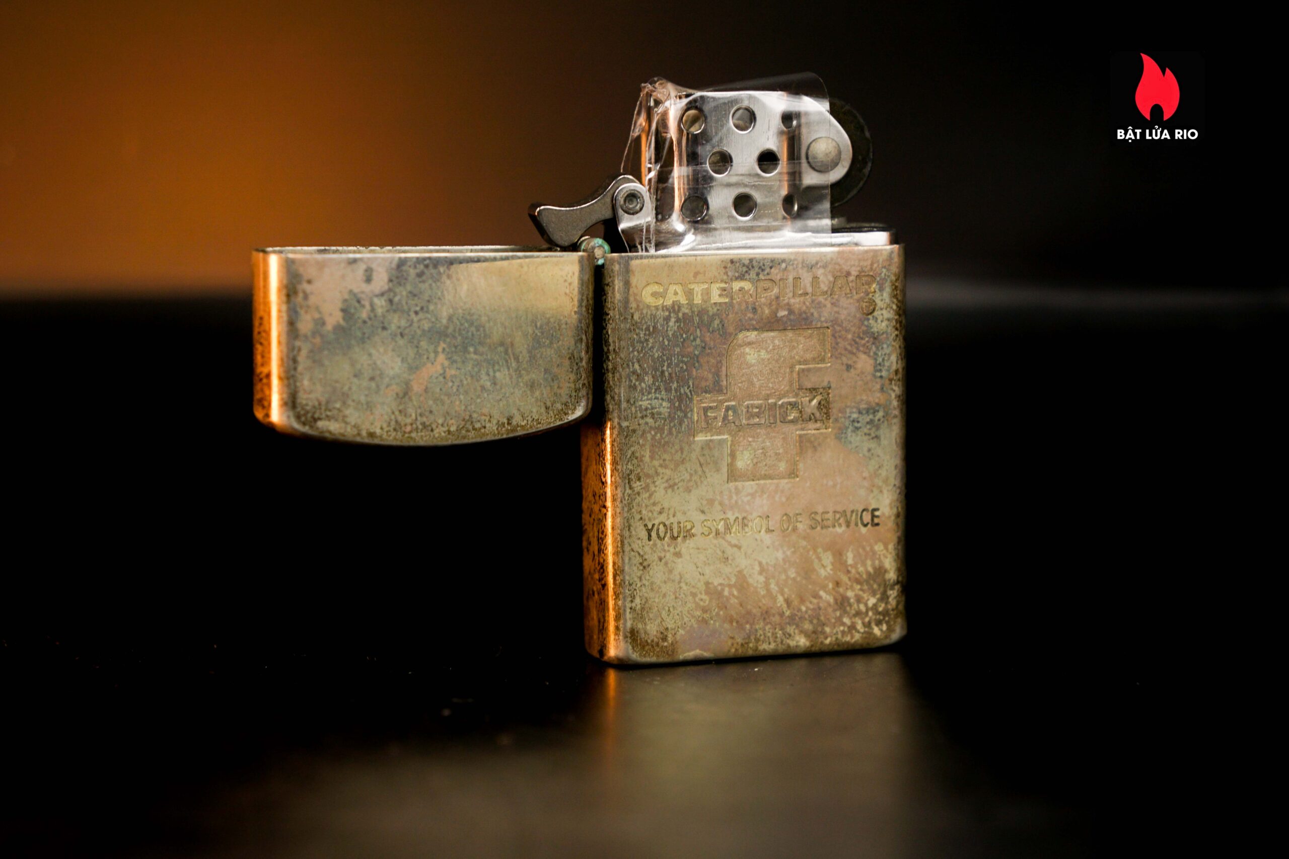 Zippo Slim Xưa 1960 – Sterling Silver – Bạc Nguyên Khối – Caterpillar Fabick 10 years 15