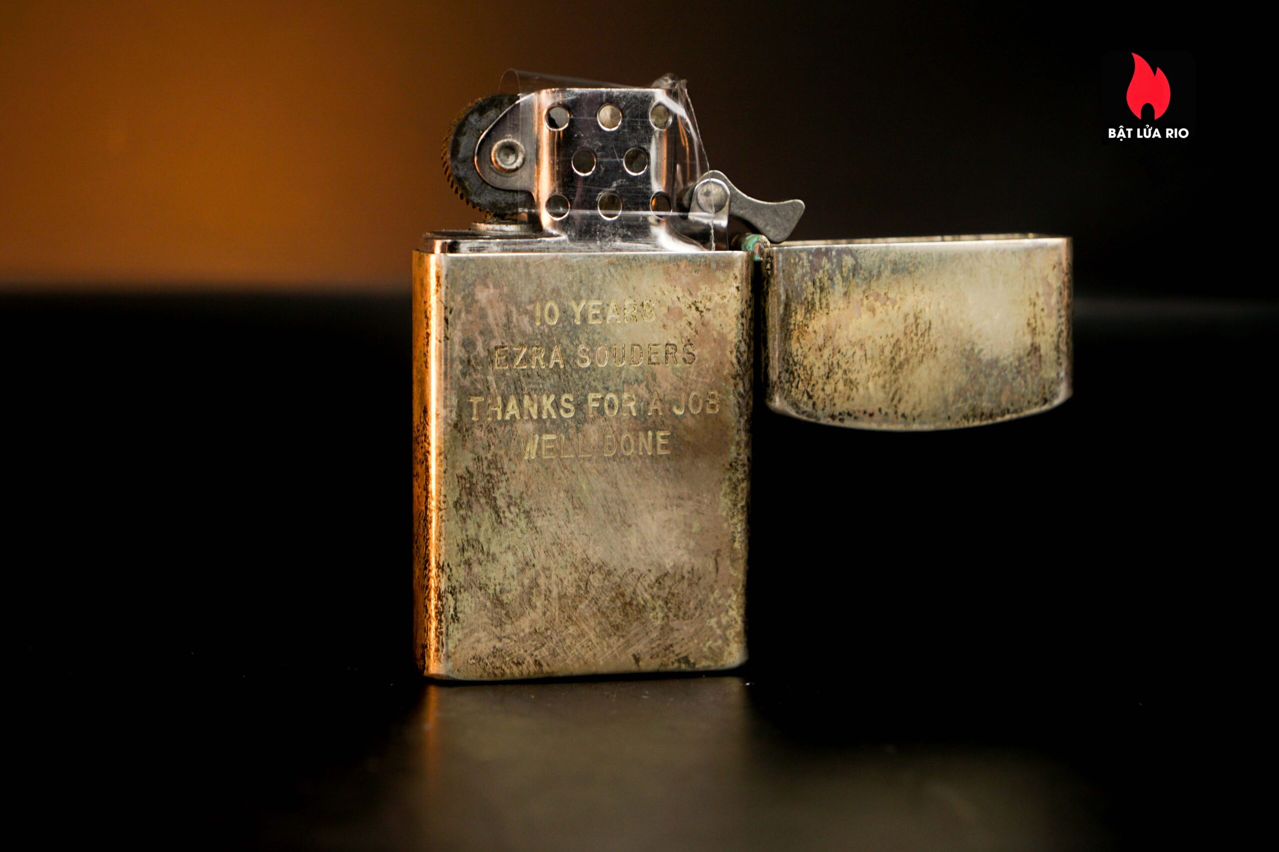 Zippo Slim Xưa 1960 – Sterling Silver – Bạc Nguyên Khối – Caterpillar Fabick 10 years 16