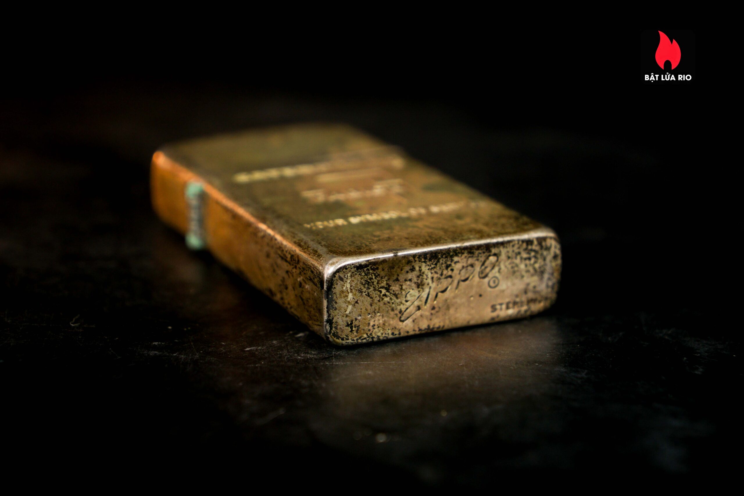 Zippo Slim Xưa 1960 – Sterling Silver – Bạc Nguyên Khối – Caterpillar Fabick 10 years 24