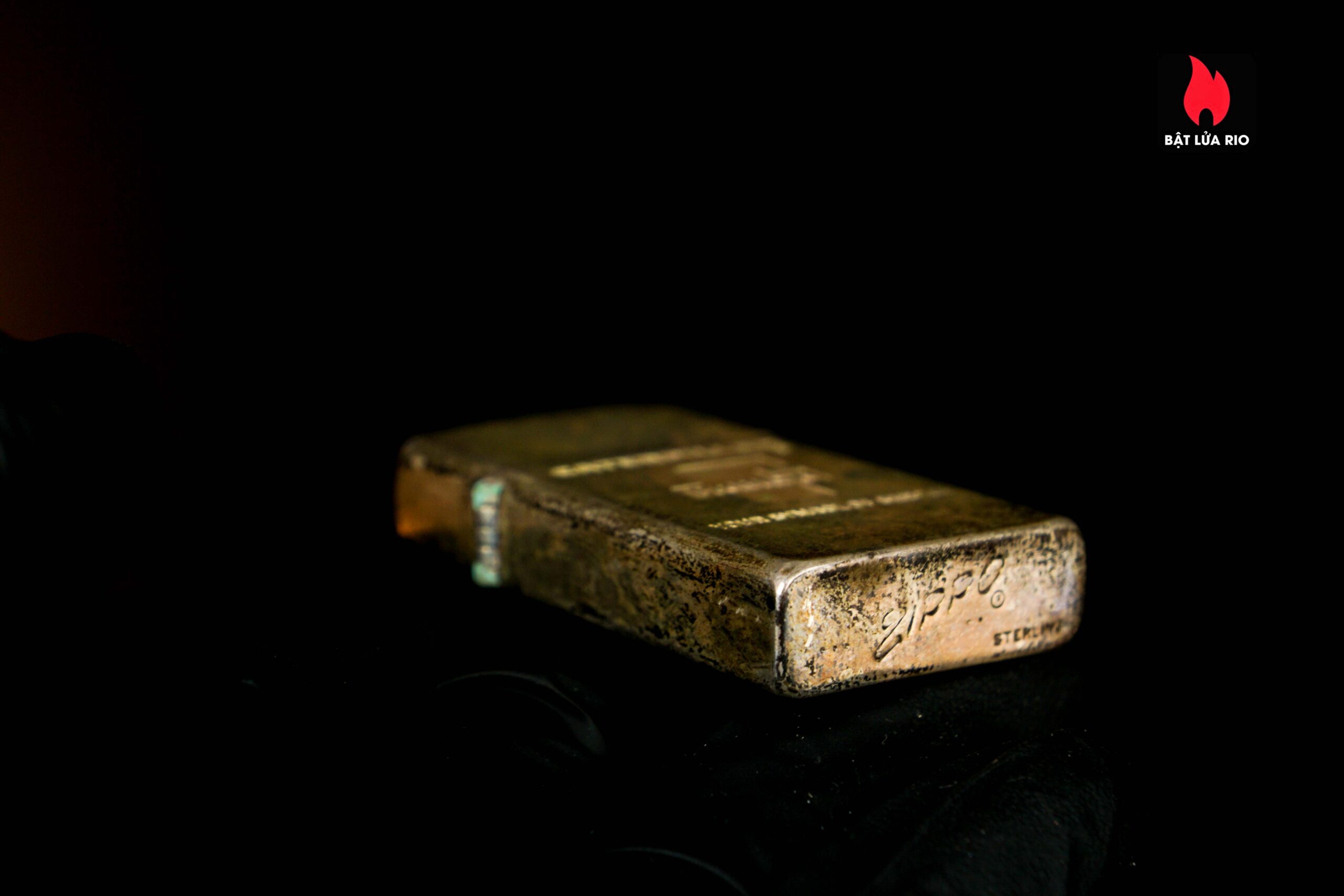 Zippo Slim Xưa 1960 – Sterling Silver – Bạc Nguyên Khối – Caterpillar Fabick 10 years 25