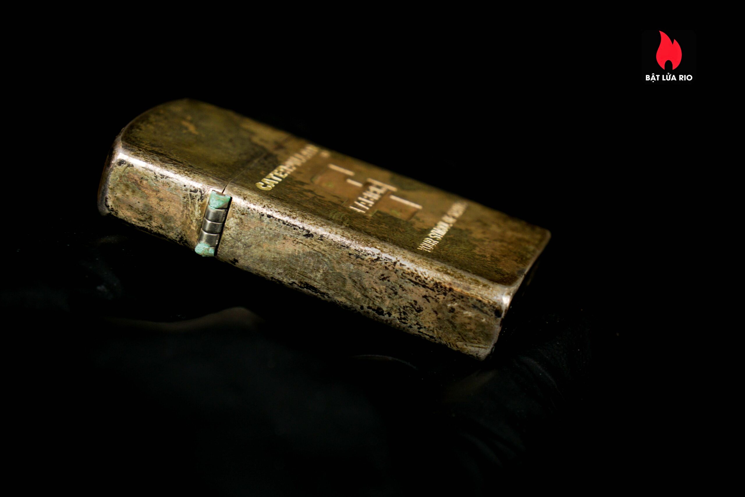 Zippo Slim Xưa 1960 – Sterling Silver – Bạc Nguyên Khối – Caterpillar Fabick 10 years 26