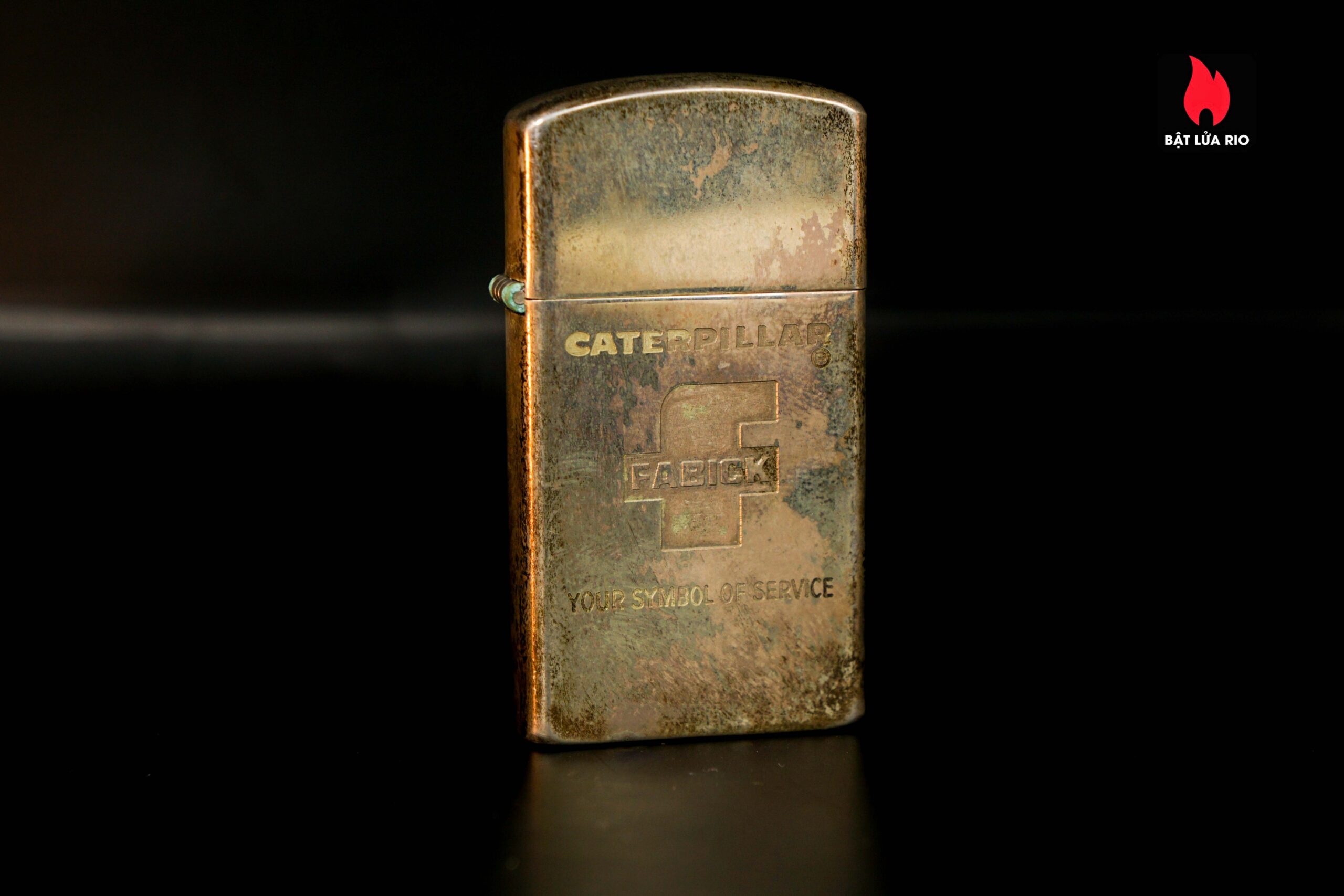 Zippo Slim Xưa 1960 – Sterling Silver – Bạc Nguyên Khối – Caterpillar Fabick 10 years 30