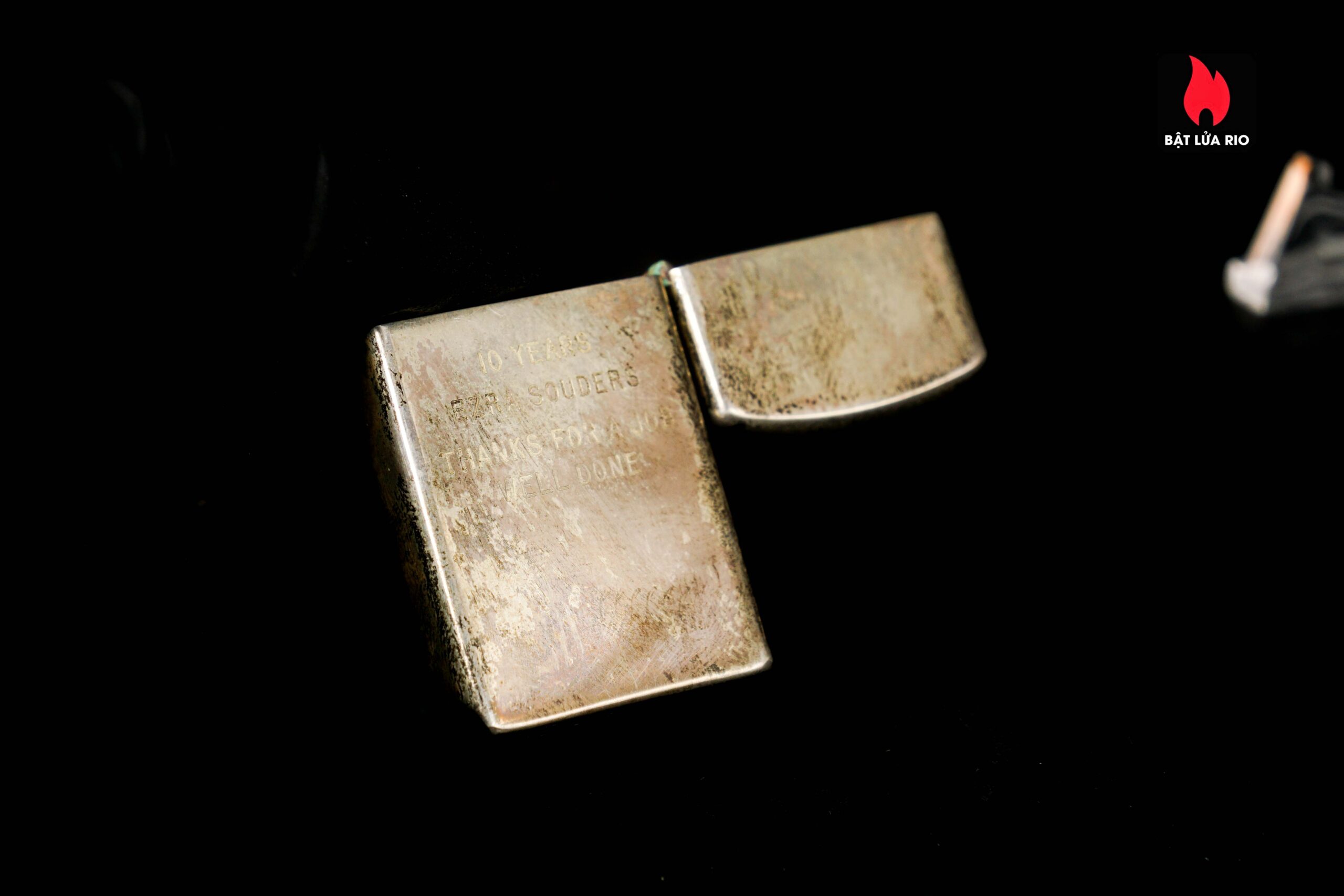 Zippo Slim Xưa 1960 – Sterling Silver – Bạc Nguyên Khối – Caterpillar Fabick 10 years 33