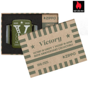 Zippo VE/VJ Day 80th Anniversary Collectible Steel Case – Zippo Victory in Europe | Victory in Europe Japan 80th Anniversary Collectible – Zippo 46949 3