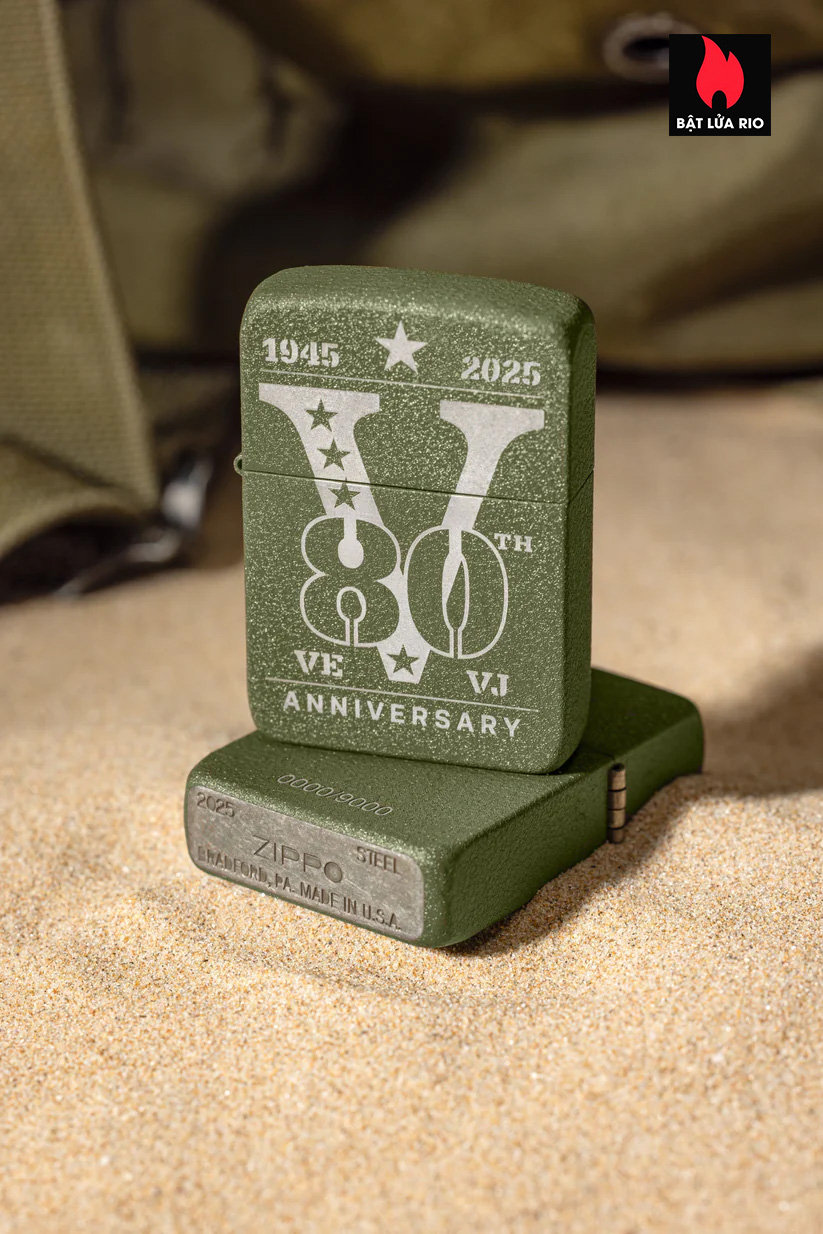 Zippo VE/VJ Day 80th Anniversary Collectible Steel Case – Zippo Victory in Europe | Victory in Europe Japan 80th Anniversary Collectible – Zippo 46949 5