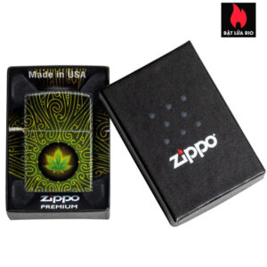 Zippo 46276 - Zippo Cannabis Maze 540 Fusion Tumbled Brass 3