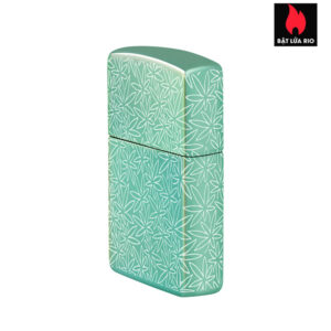 Zippo 46294 - Zippo Atomic Cannabis High Polish Green Photo Image 360° 5