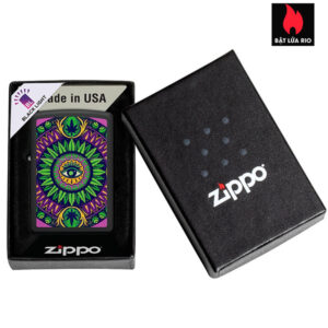 Zippo 48583 - Zippo Black Light Cannabis Pattern Black Matte 2