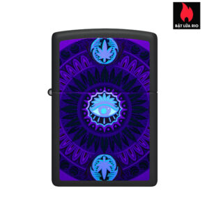 Zippo 48583 - Zippo Black Light Cannabis Pattern Black Matte 4