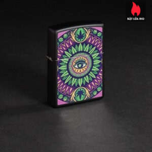 Zippo 48583 - Zippo Black Light Cannabis Pattern Black Matte 5