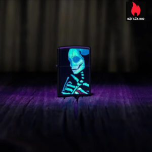 Zippo 48761 - Zippo Sugar Skeleton Black Light Black Matte 1
