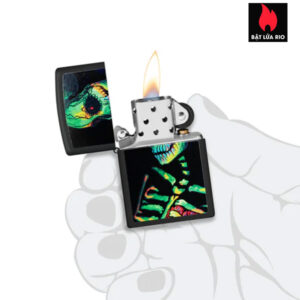 Zippo 48761 - Zippo Sugar Skeleton Black Light Black Matte 2
