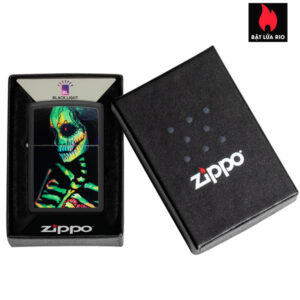 Zippo 48761 - Zippo Sugar Skeleton Black Light Black Matte 3