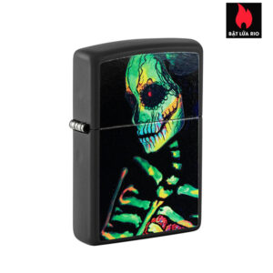 Zippo 48761 - Zippo Sugar Skeleton Black Light Black Matte