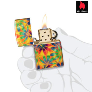 Zippo 48776 - Zippo Cannabis 540 Fusion Tumbled Brass 3