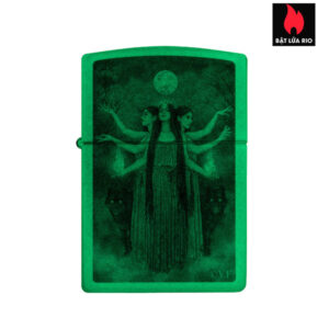 Zippo 48950 - Zippo Victoria Francés Hecate Glow In The Dark Green Matte 4