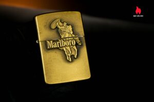 Zippo 1986 – Brass Marlboro Lighter Cowboy On Horseback With Lasso 17