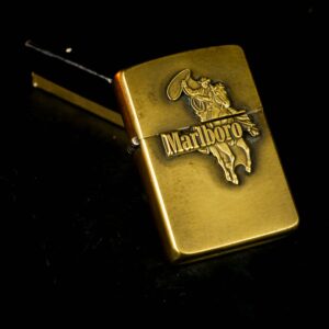 Zippo 1986 – Brass Marlboro Lighter Cowboy On Horseback With Lasso 19