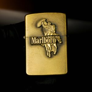 Zippo 1986 – Brass Marlboro Lighter Cowboy On Horseback With Lasso 21