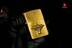 Zippo La Mã 1992 – Đồng Nguyên Khối – Không Khắc Tên – Marlboro Longhorns 17