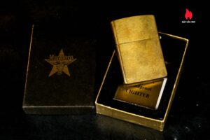 Zippo La Mã 1992 – Đồng Nguyên Khối – Không Khắc Tên – Marlboro Longhorns 3